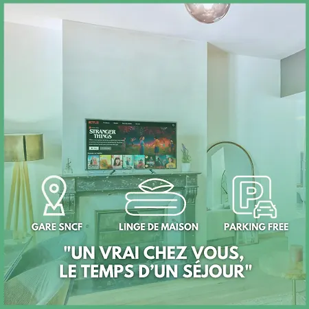 Le Champetre I Face Gare I Parking I Cozy & Familial I Rentimmo Apartment *
